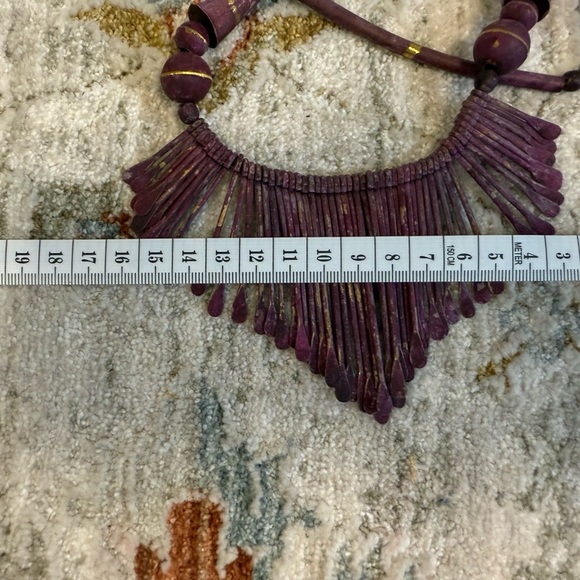 Elegant Purple and Gold Necklace - Picture 8 of 9